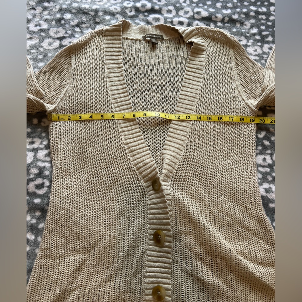 Tommy Bahama Neutral Coastal Beachy Open Knit Long Cardigan L - Picture 8 of 9
